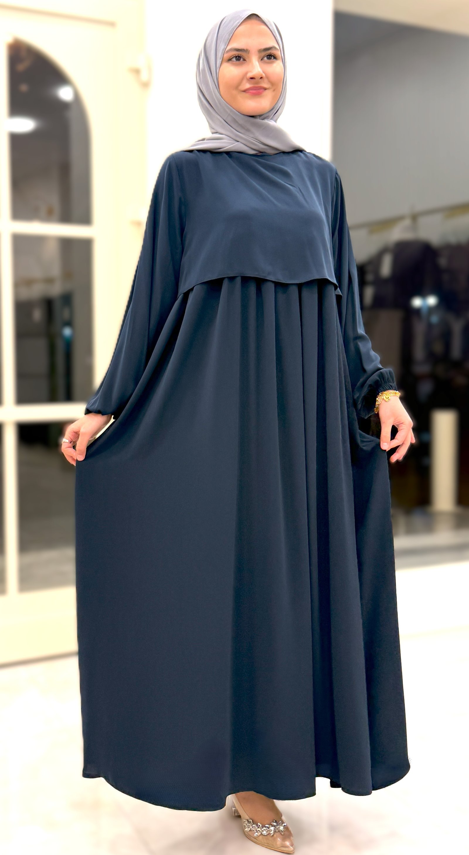 CEREN ELBİSE LACİVERT