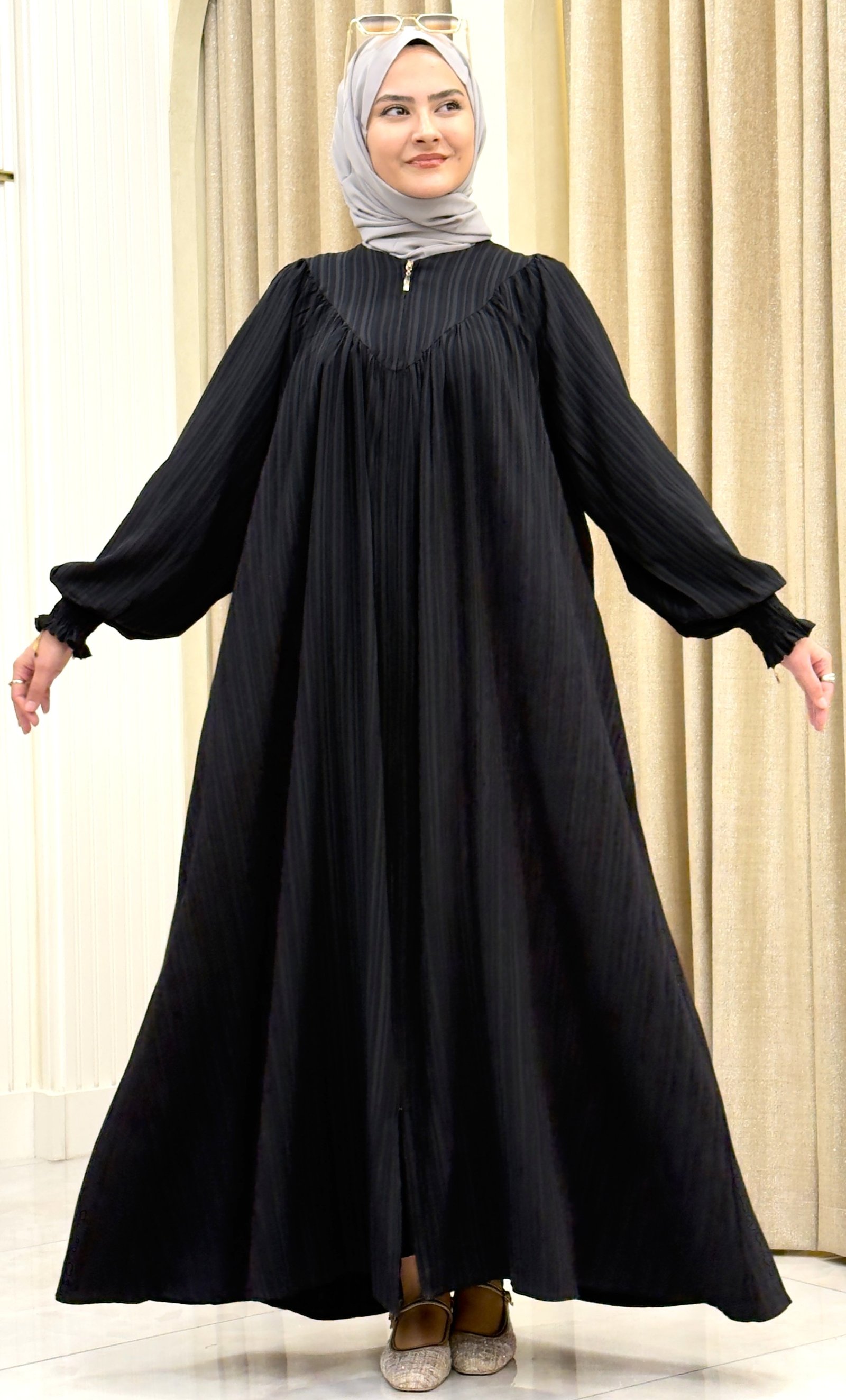 ROBALI PAMUKLU FERACE SİYAH