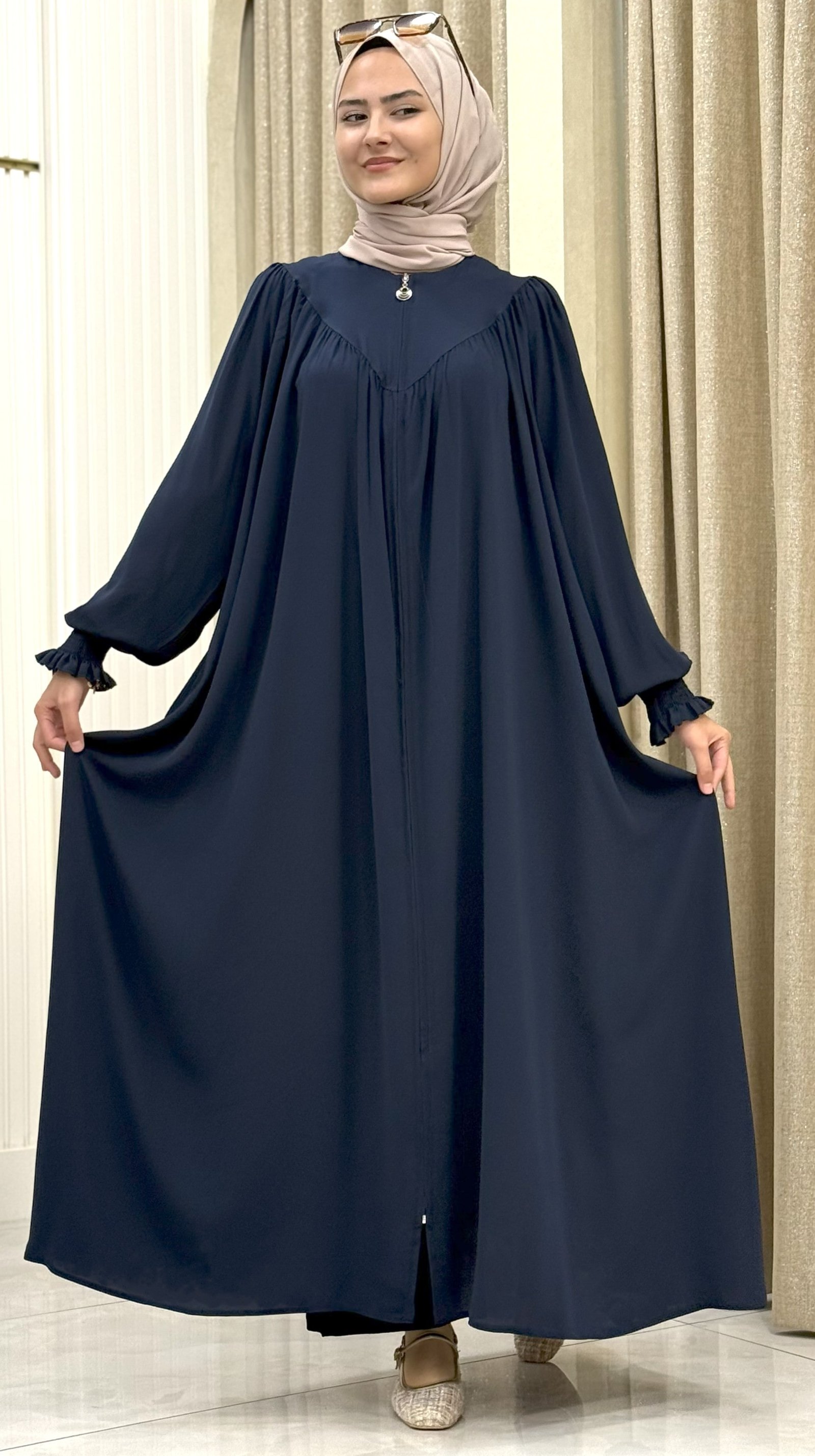 ROBALI MEDİNE İPEĞİ  LACİVERT