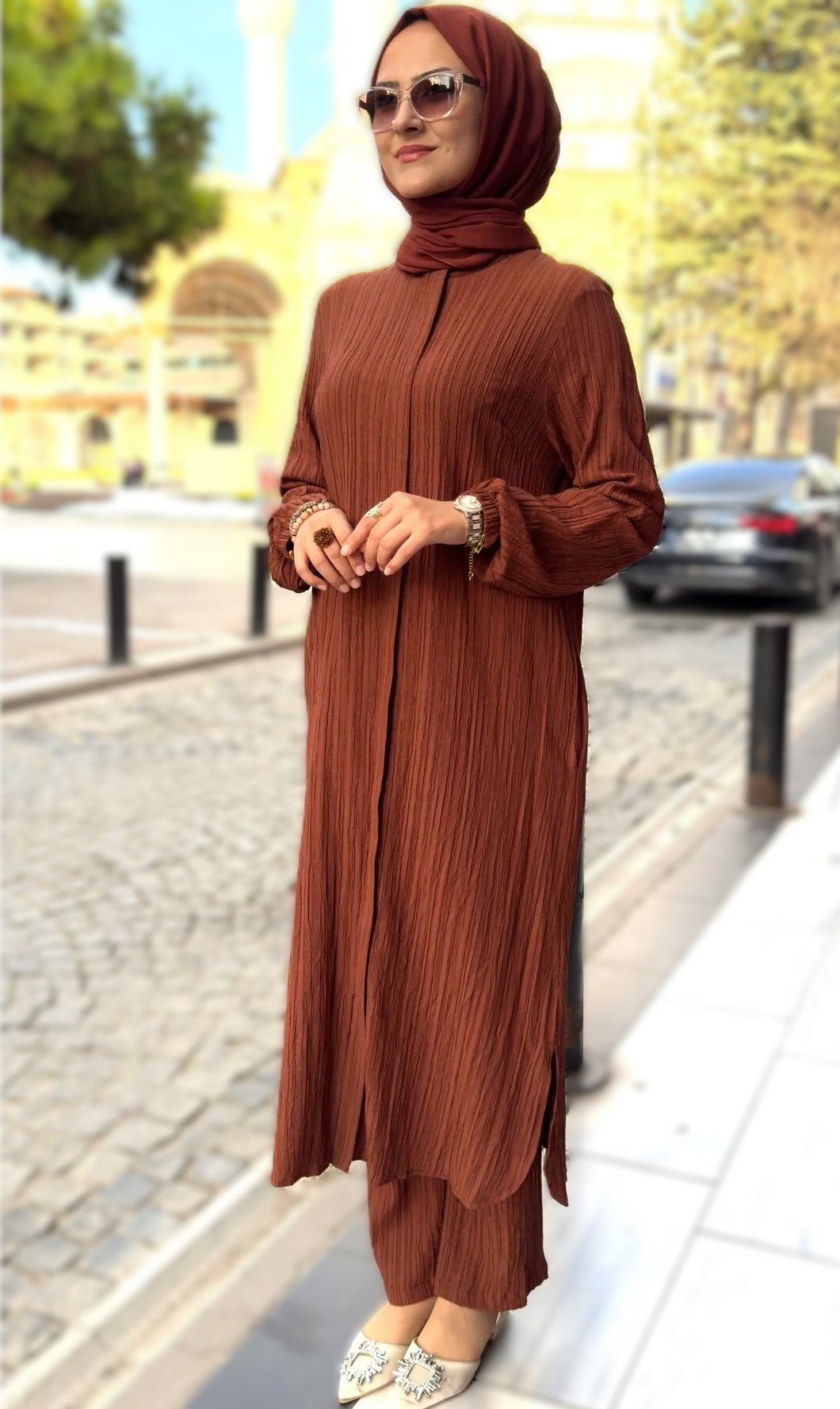 KİREMİT PAMUKLU İKİLİ TAKIM